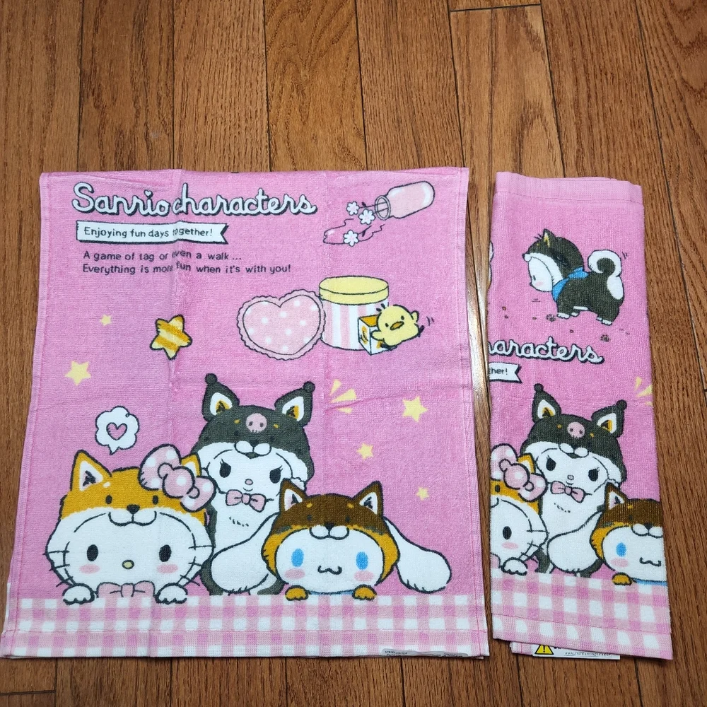 NWT Sanrio Characters Hand Towel and Washcloth Set